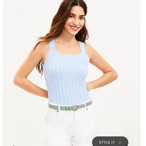 NWOT, 2/$25: Ribbed Sweater Tank Top from LOFT